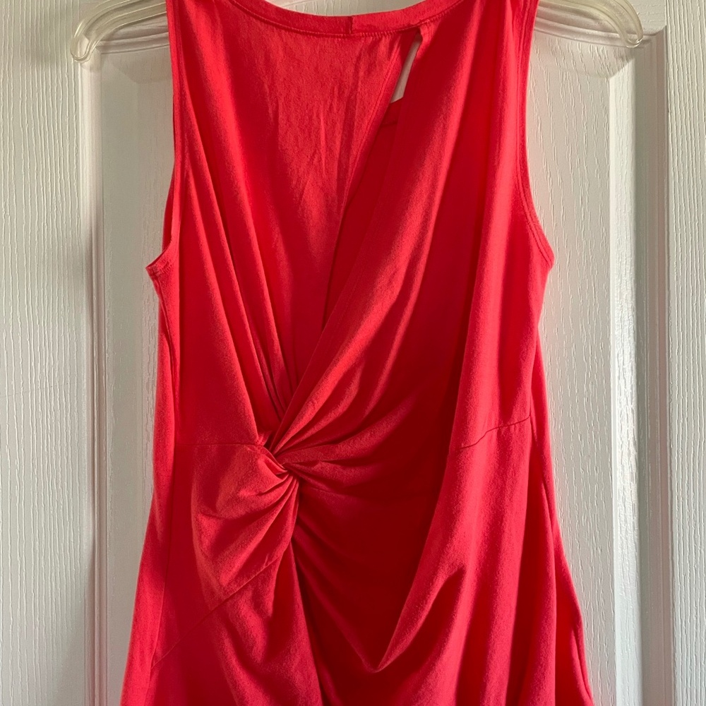 Fabletics Orange Open Back Yoga Top Small